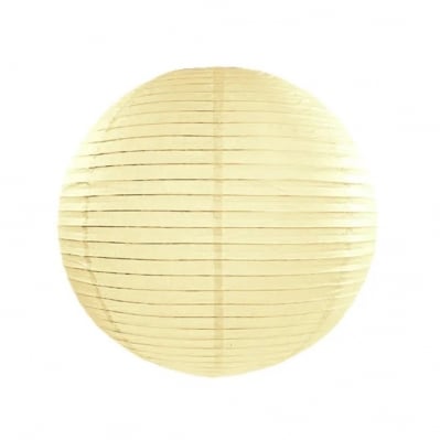 Декоративна топка, хартиен фенер крем, слонова кост, 20 см