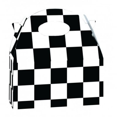 Кутия за подаръчета на бели и черни квадрати, Racing, 1 брой