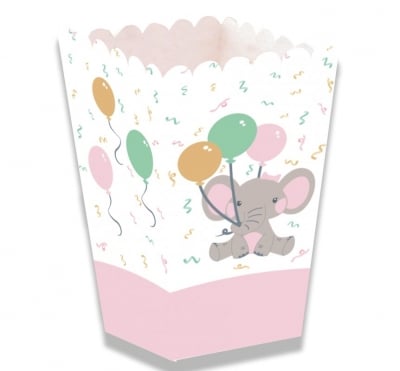 Charming Elephant Girl, кутия за пуканки със слонче, в розово, 1 брой a