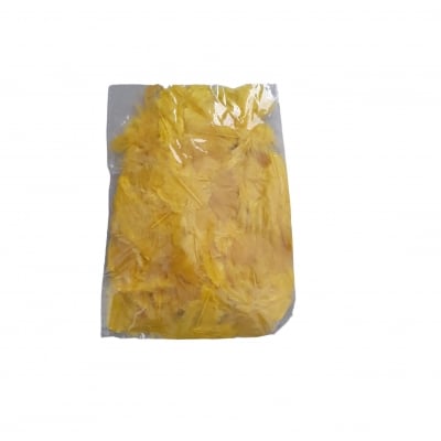 Лимонено жълти пера, 4-10 см, 8 гр