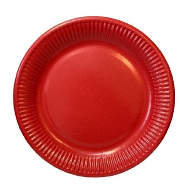 Малки червени чинийки, наситеночервени, 8 броя