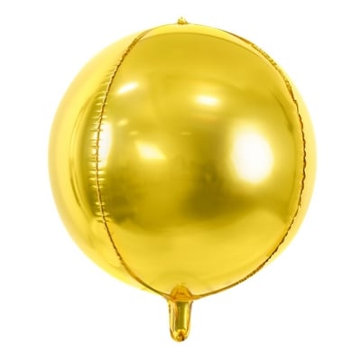 Фолиев балон сфера, топка, злато, 50 см