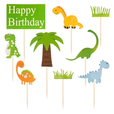Топери за рожден ден динозаври, 9 броя