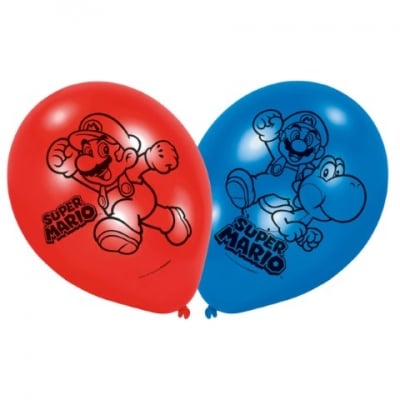 Балони Супер Марио Super Mario 22.8 см, 6 броя