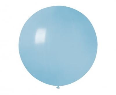 Голям кръгъл син балон светлосин бебешко синьо 80 см G220/72