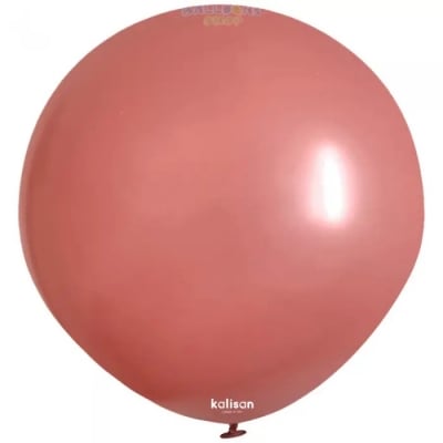 Кръгъл балон дървесно розов пастел, Retro Rosewood Kalisan, 48 см, 1 брой
