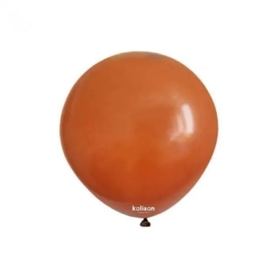 Малък кръгъл балон ръждиво оранжев пастел, Retro Rust Orange Kalisan, 13 см, 1 брой