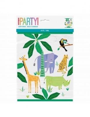 Парти торбички сафари, джунгла животни, 8 броя Unique