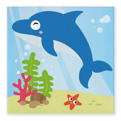 Салфетки морско парти, подводен свят OCEAN CELEBRATION, 20 броя
