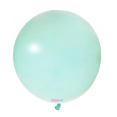 Кръгъл балон синьо-зелен макарон, аквамарин,  Sea green, 45 см, Balonevi, 1 брой