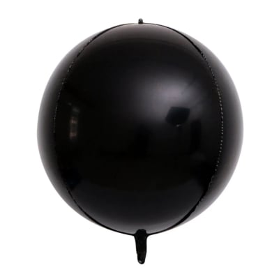 Фолиев балон сфера, топка, черен, 50 см