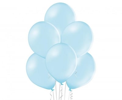 Син балон пастел 30 см Sky blue B105/003 Belbal, пакет 100 броя