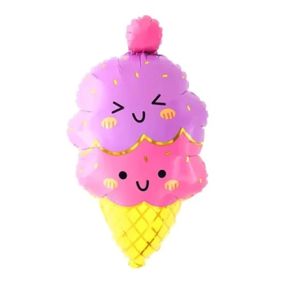Фолиев балон сладолед с личице Candy party, 38 х 60 см