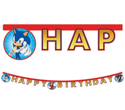 Парти банер Соник Таралежа Sonic the Hedgehog, 200 см