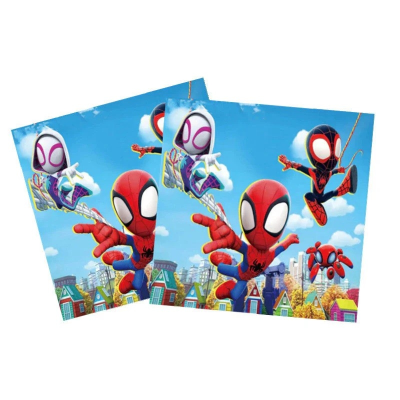 Салфетки Спайди Спайдърмен Spidey, еднопластови, 20 броя