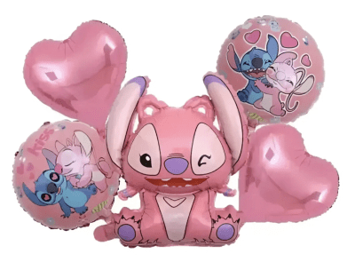 Комплект балони Ейнджъл и Стич Stitch,  5 броя