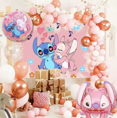 Комплект за украса Ейнджъл и Стич Stitch,  балони и плакат