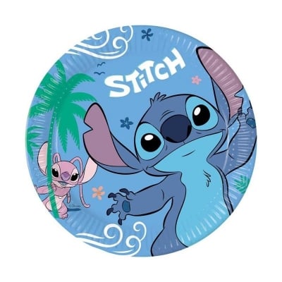 Парти чинийки Стич Stitch, 23 см, 8 броя