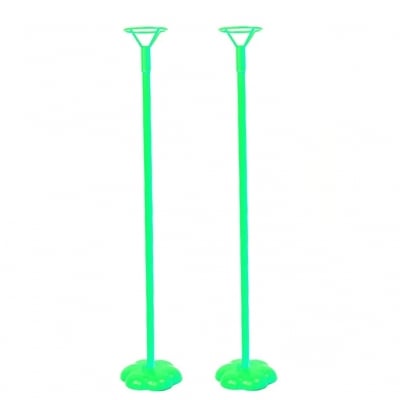 Зелена стойка за бъбъл и фолиеви балони, 45 см, 2 броя