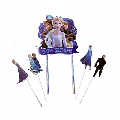 Замръзналото кралство Frozen топери, украса за торта, 5 броя