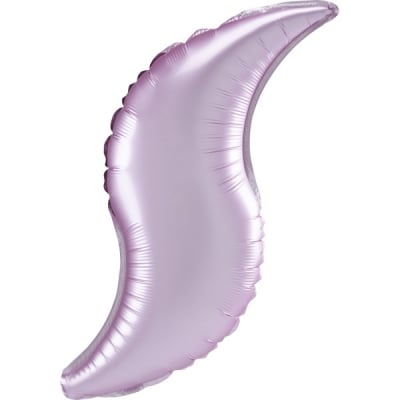 S-образен балон вълна, розов сатен, 71 см