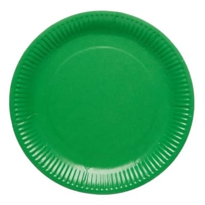 Големи зелени чинийки, Emerald green, 23 см, 8 броя