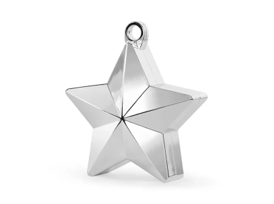 Тежест за балони сребърна звезда