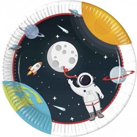 Космос Планети Ракети Парти Чинийкa Outer Space, 1 брой | Partilino.com