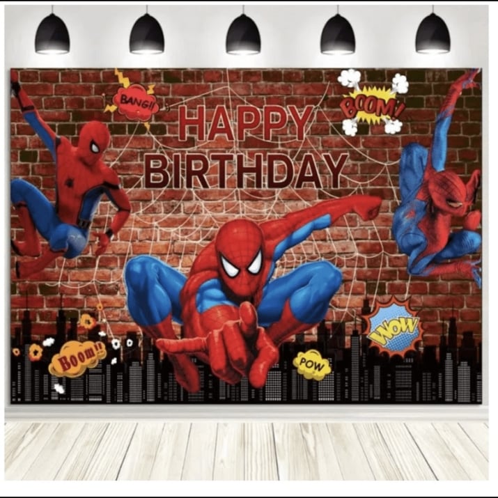 Винил, фон за декорация Спайдърмен Spider-Man, 125 х 80 см | Partilino.com