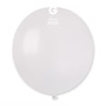 Кръгли бели балони металик, перлено бяло 48 см GМ150/29, пакет 50 броя