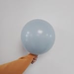 Kръгъл балон сивосин пастел, Retro Storm Kalisan, 30 см, 1 брой