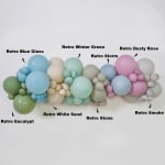 Малки балони сивосин пастел, Retro Storm Kalisan, 13 см, пакет 100 броя