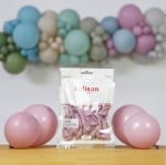 Малки балони розово-лилав пастел, Retro Dusty Rose Kalisan, 13 см, пакет 100 броя