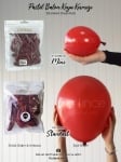 Малки тъмночервени балони пастел Deep red Kalisan, 13 см, пакет 100 броя