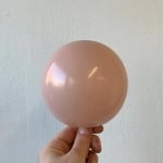 Малки балони розова пудра пастел Pink blush Kalisan, 13 см, пакет 100 броя