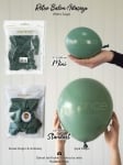 Кръгъл балон тъмнозелен пастел, градински чай, Retro Sage Kalisan, 30 см, 1 брой
