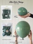 Малки балони тъмнозелен пастел, градински чай, Retro Sage Kalisan, 13 см, пакет 100 броя