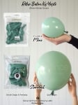 Балон синьо-зелен пастел Retro Winter green Kalisan, 30 см, 1 брой