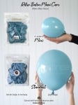 Малък балон светлосин пастел 13 см Retro Blue Glass Kalisan, 1 брой