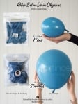 Балони син пастел 30 см Retro Deep Blue Kalisan, пакет 100 броя