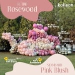 Кръгли балони дървесно розов пастел, Retro Rosewood Kalisan, 48 см, пакет 25 броя