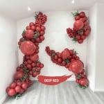 Кръгъл тъмночервен балон пастел Deep red Kalisan, 48 см, пакет 25 броя