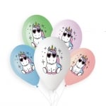 Балони Еднорог Happy Unicorn 33 см,  микс 5 броя