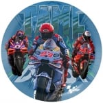 Парти чинийки мотори Moto GP, 23 см, 8 броя