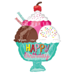 Комплект балони за рожден ден Candy party, сладолед, поничка, 5 броя