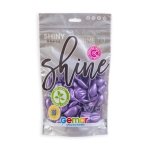 Малки балони лилав хром Shiny Purple Gemar 13 см AB50/97, пакет 100 броя