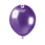 Малки балони лилав хром Shiny Purple Gemar 13 см AB50/97, пакет 100 броя