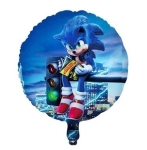 Балон Соник Таралежа Sonic the Hedgehog, двустранен, кръг 45 см