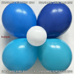 Малки сини балони, тъмносин пастел Standart Dark Blue 13 см, Kalisan, пакет 100 броя