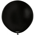 Кръгли черни балони Standart Black 48 см, Kalisan, пакет 25 броя